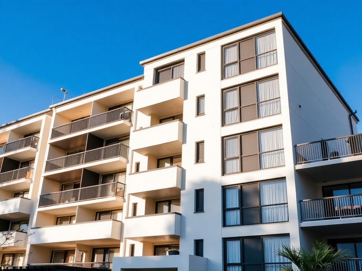 Sydney apartment building exterior freshly painted