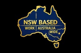 NSW Based, Working Australia Wide badge